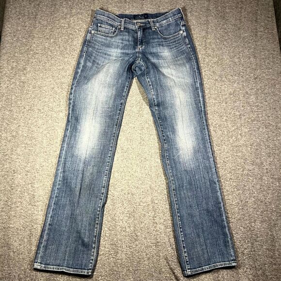 Lucky Brand Womens 4/27 L  Easy Rider Jeans Straight 31x36 Faded Preppy - Picture 1 of 13